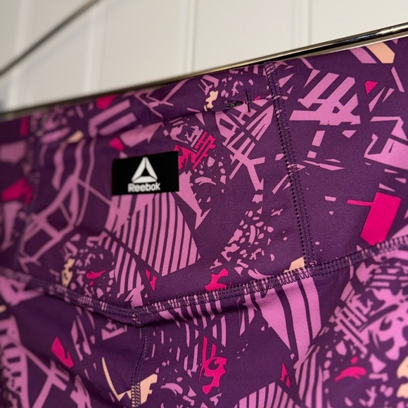 Reebok Purple Geometric Leggings - Picture 10 of 11